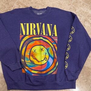Nirvana Purple Graphic Sweatshirt